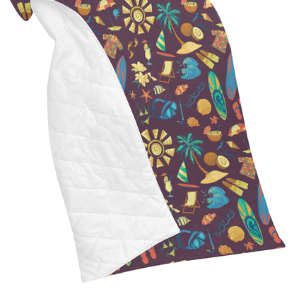 Aloha Hawaii Pattern Print Design 01 Premium Quilt