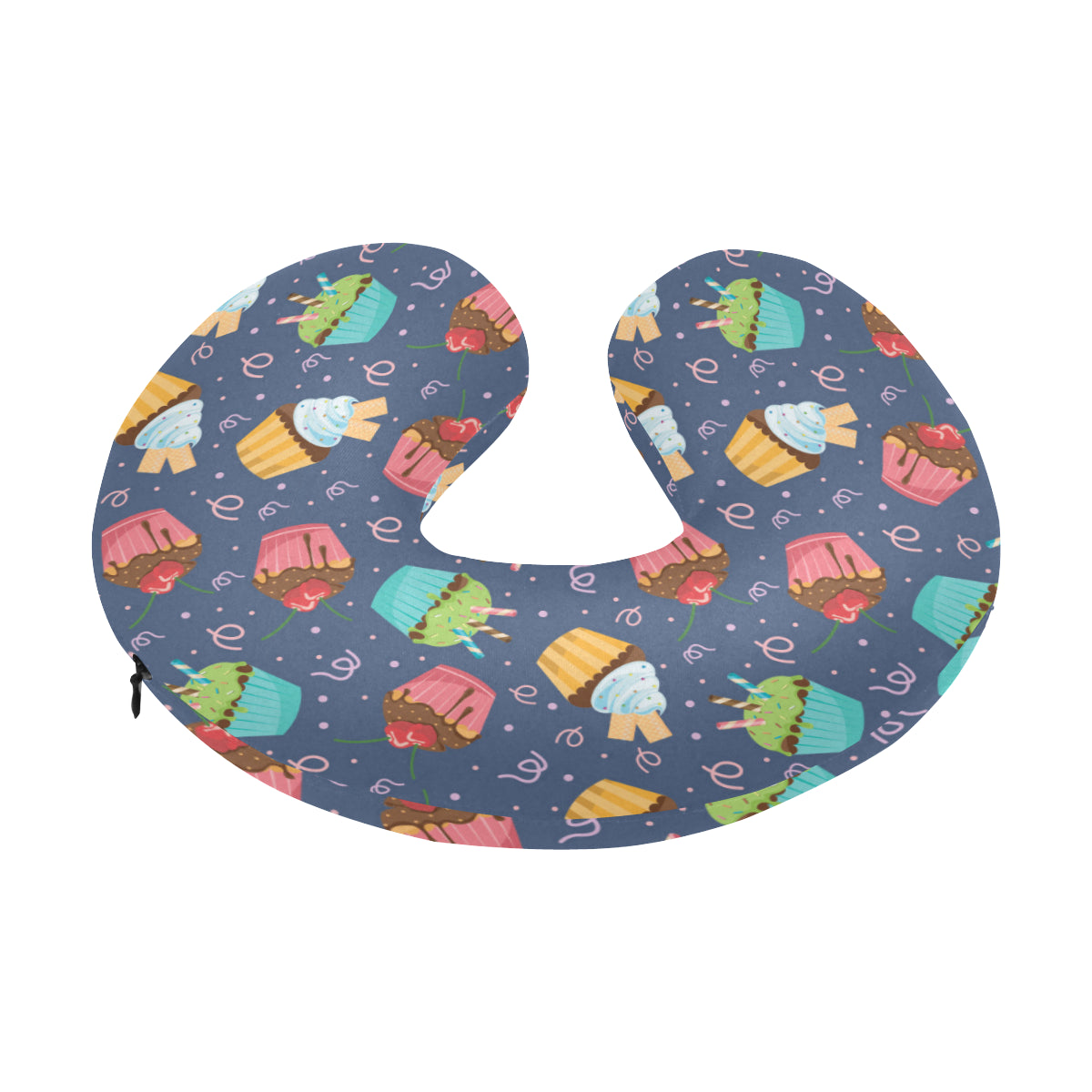 Cupcake Pattern Print Design 02 U-Shaped Travel Neck Pillow