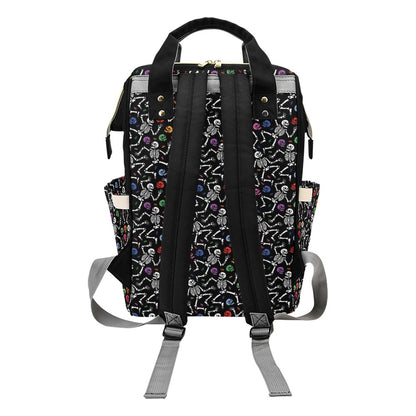 Skeleton Print Design LKS307 Diaper Bag Backpack