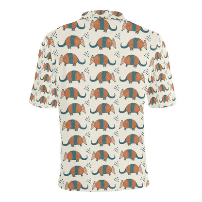 Armadillo Pattern Print Design 01 Men Polo Shirt