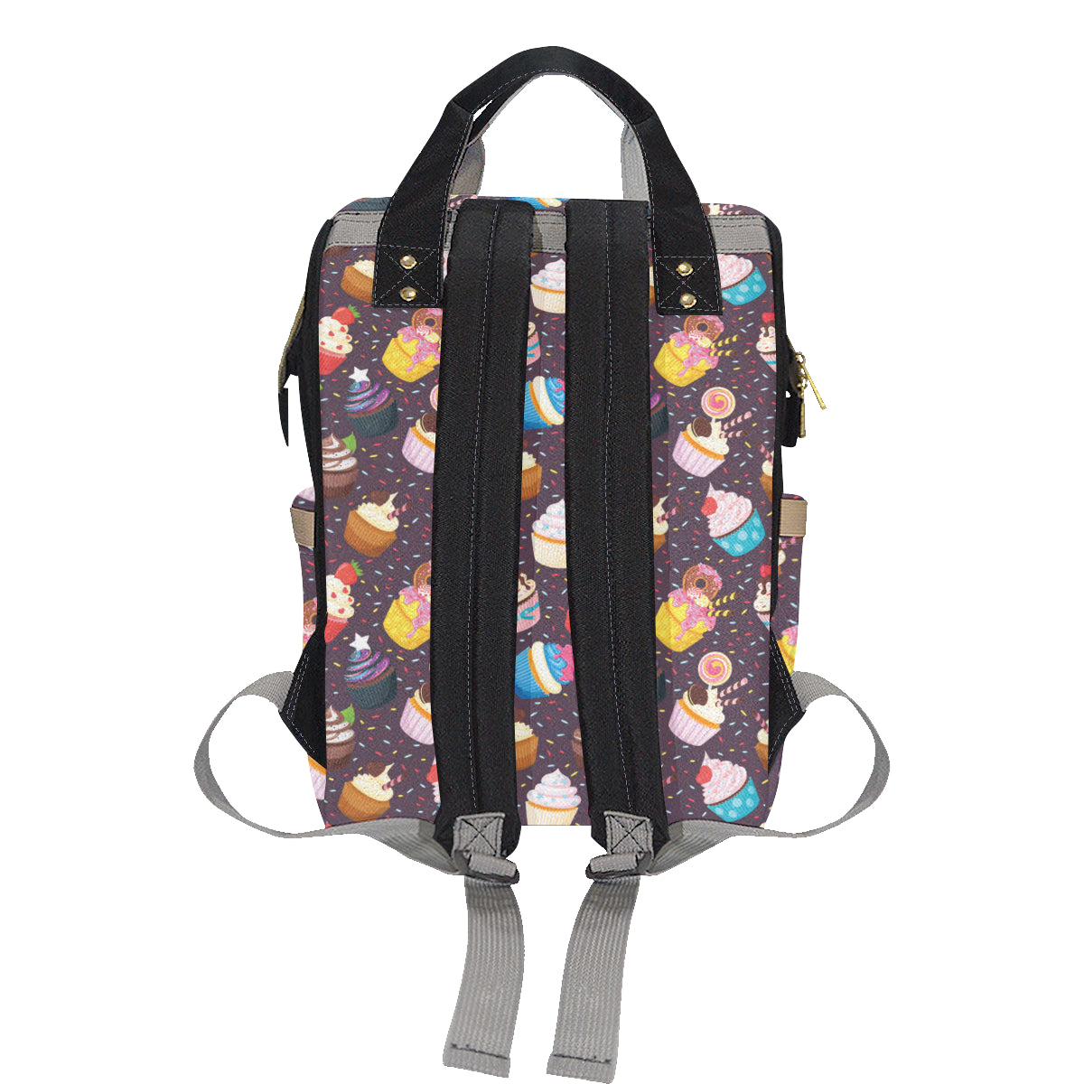 Cupcakes Party Print Pattern Diaper Bag Backpack