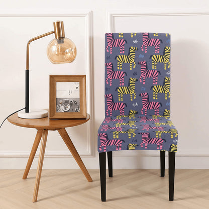 Zebra Print Design LKS303 Dining Chair Slipcover