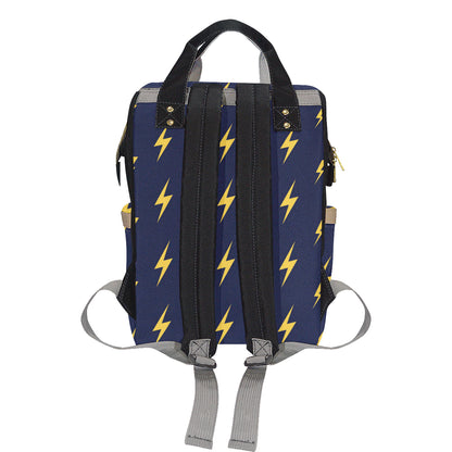Lightning Thunder Pattern Print Design 03 Diaper Bag Backpack