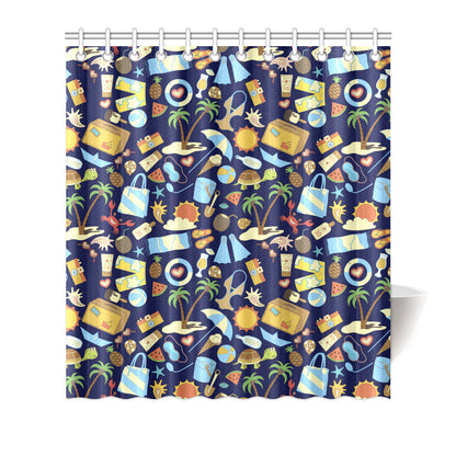 Beach Themed Pattern Print Design 04 Shower Curtain