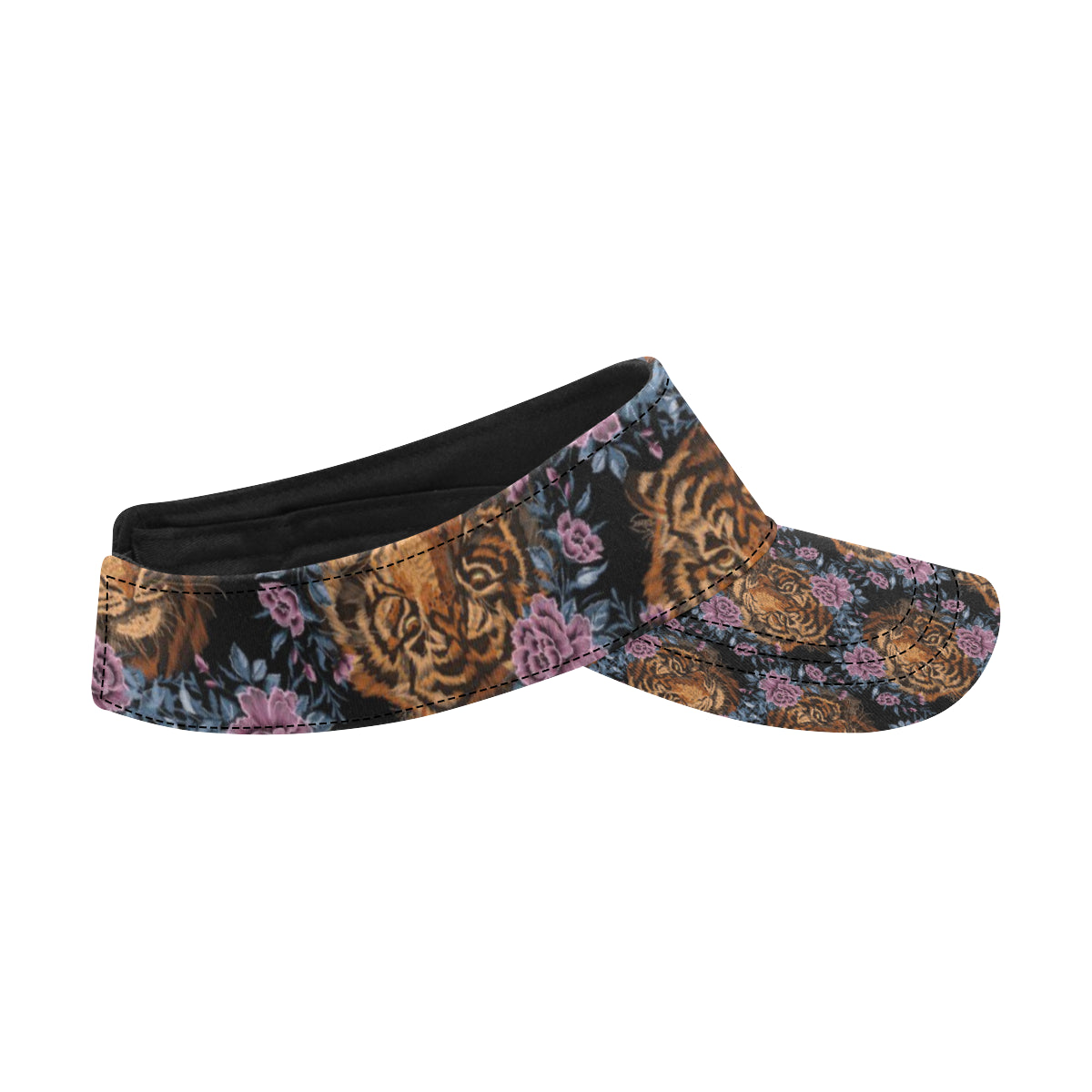 Tiger Head Floral Unisex Sun Visor
