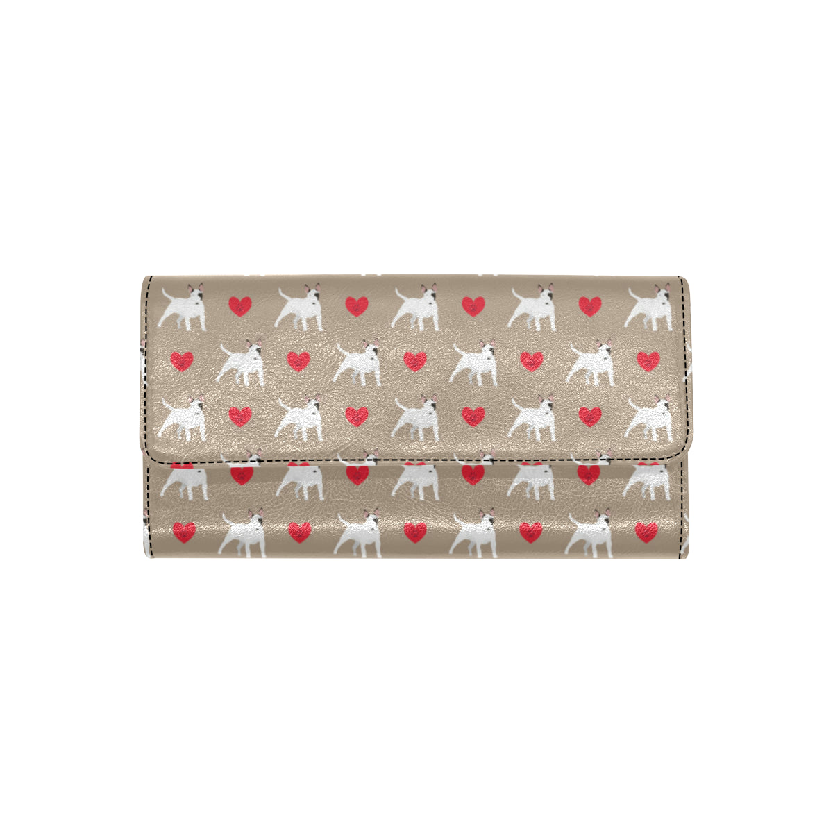 Bull Terriers Pattern Print Design 01 Women's Trifold Wallet
