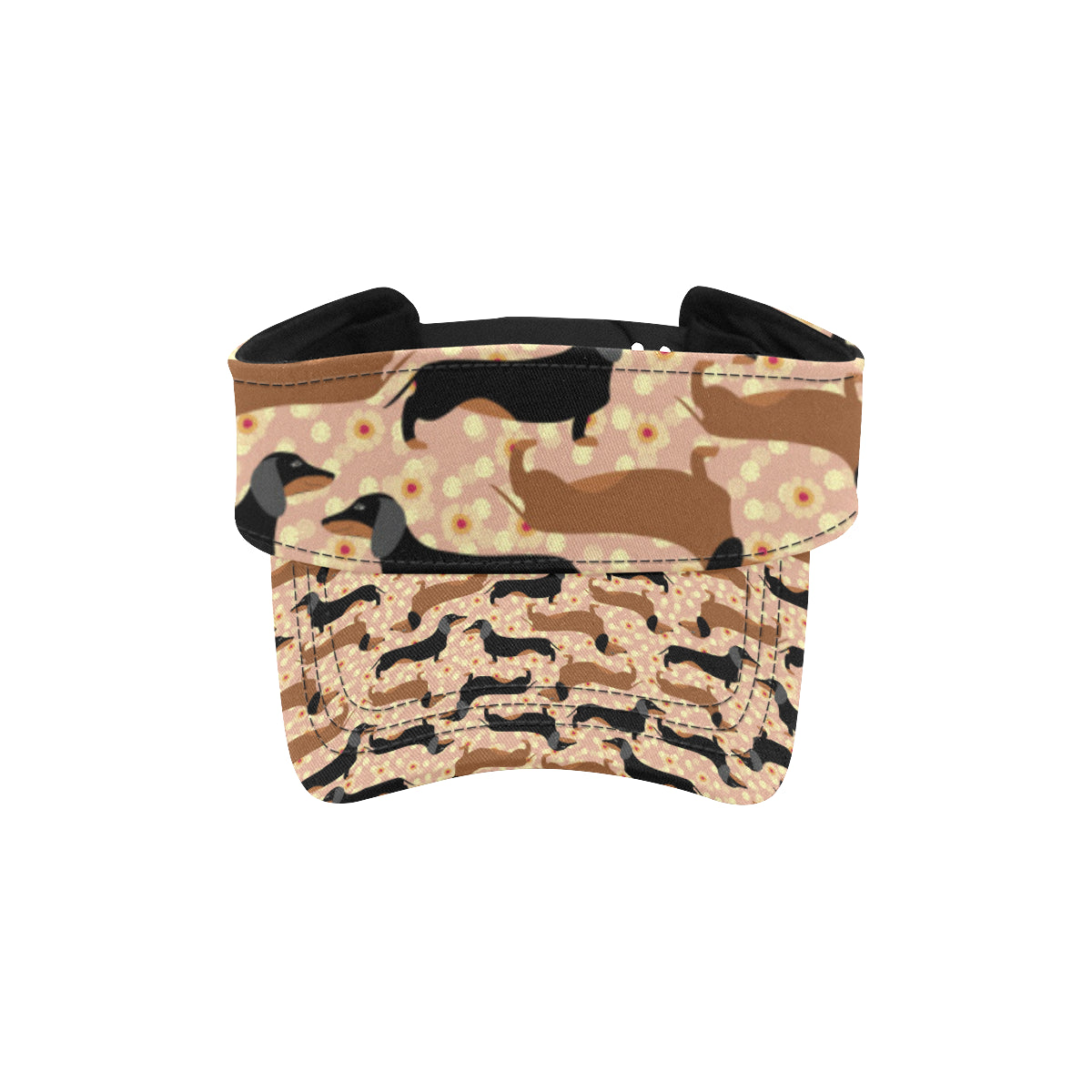 Dachshund Pattern Print Design 011 Unisex Sun Visor