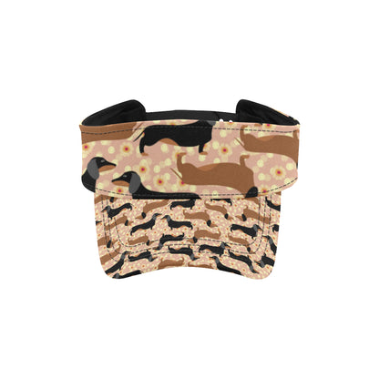 Dachshund Pattern Print Design 011 Unisex Sun Visor