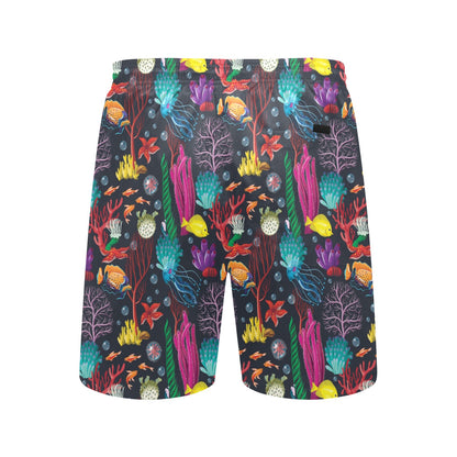 Underwater Cute Print Design LKS303 Men's Swim Trunks Beach Shorts