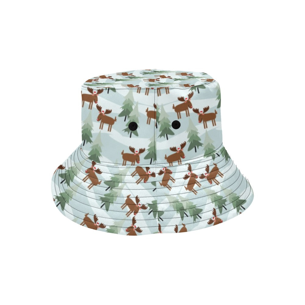 Moose Print Design LKS402 Unisex Bucket Hat