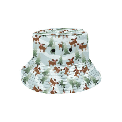 Moose Print Design LKS402 Unisex Bucket Hat
