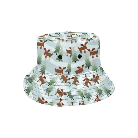 Moose Print Design LKS402 Unisex Bucket Hat