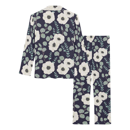 Anemone Pattern Print Design AM01 Women's Long Pajama Set
