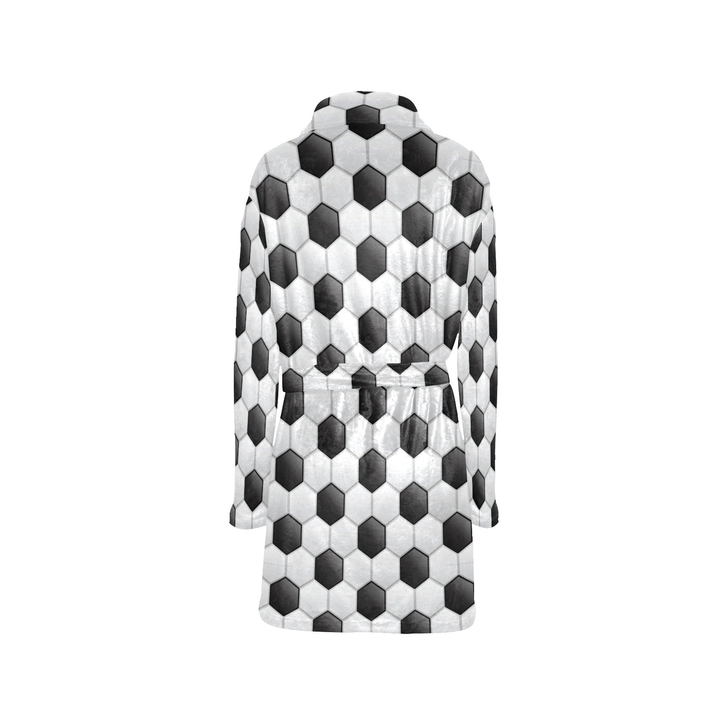Soccer Ball Texture Print Pattern Women's Fleece Robe