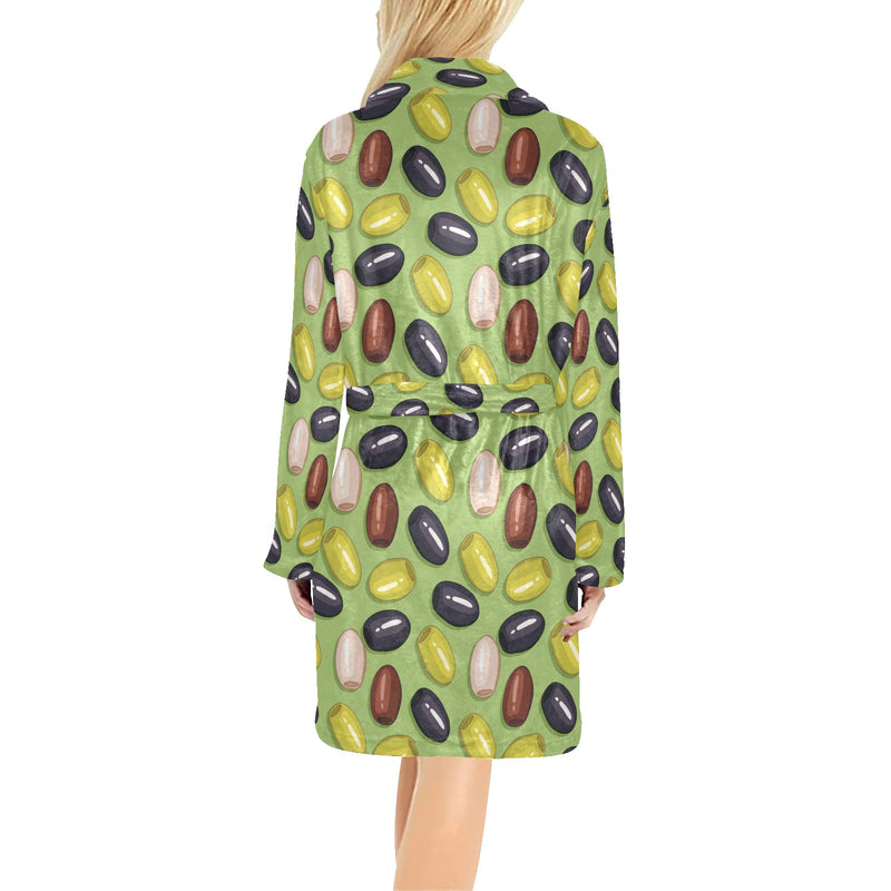 Olive Print Design LKS301 Women's Fleece Robe