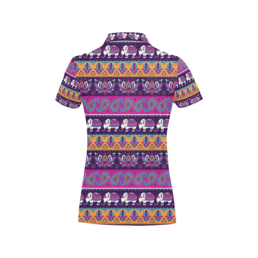Boho Indian Style Pattern Women's Polo Shirt