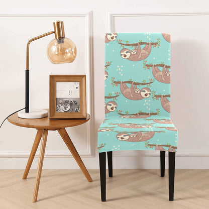 Sloth Print Design LKS302 Dining Chair Slipcover