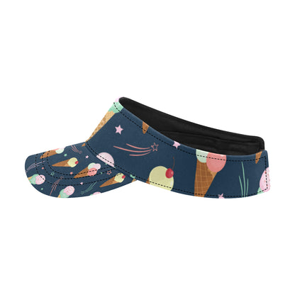 Ice Cream Pattern Print Design 04 Unisex Sun Visor