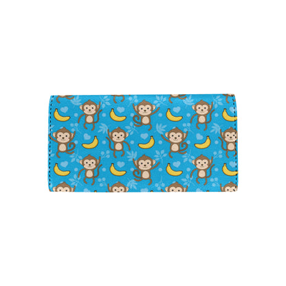 Monkey Pattern Print Design 05 Women's Trifold Wallet