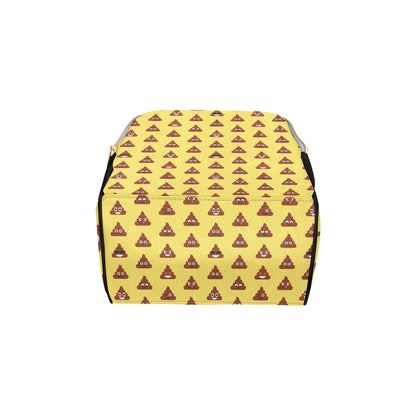 Emoji Poop Print Pattern Diaper Bag Backpack