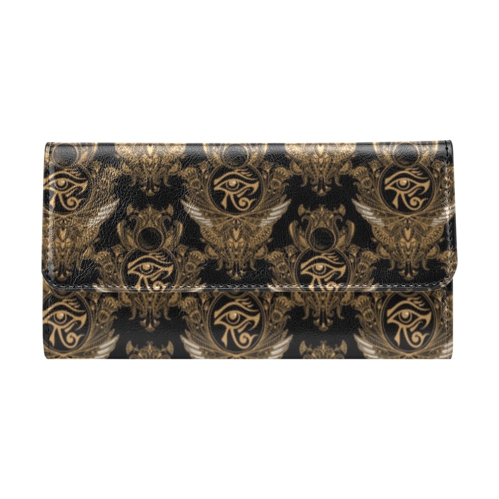 Eye of Horus Mandala Style Women's Trifold Wallet