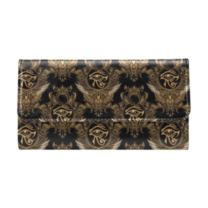 Eye of Horus Mandala Style Women's Trifold Wallet