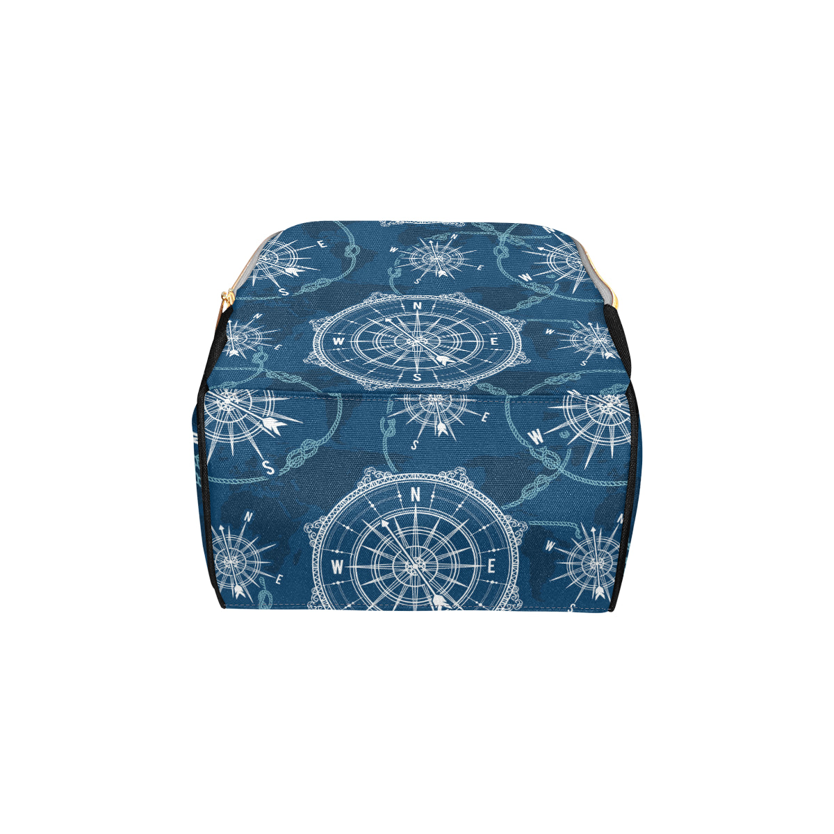 Nautical Compass Print Diaper Bag Backpack