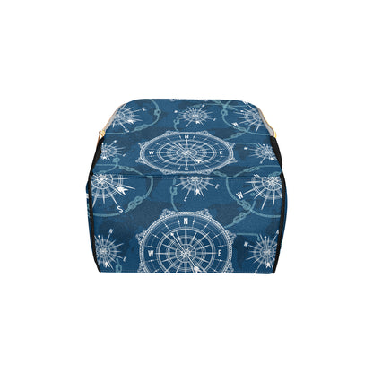 Nautical Compass Print Diaper Bag Backpack