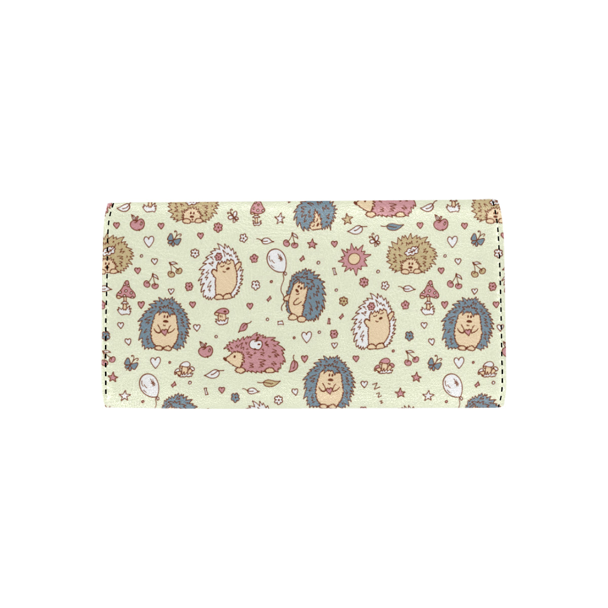 Hedgehog Cute Pattern Print Design 01 Women's Trifold Wallet