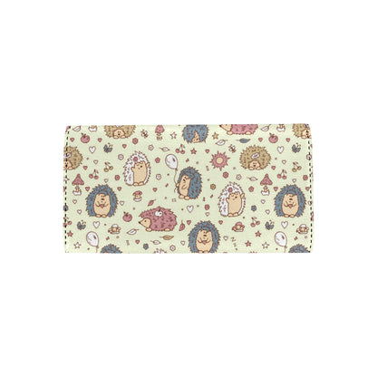 Hedgehog Cute Pattern Print Design 01 Women's Trifold Wallet