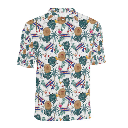 Aloha Hawaii Beach Pattern Print Design 04 Men Polo Shirt