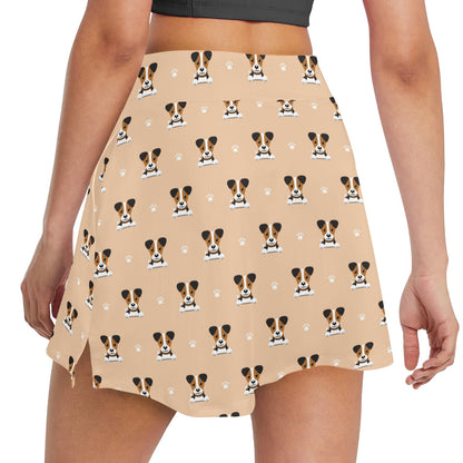 Russell Terriers Print Design LKS3011 17" Golf & Pickleball Skort with Pockets