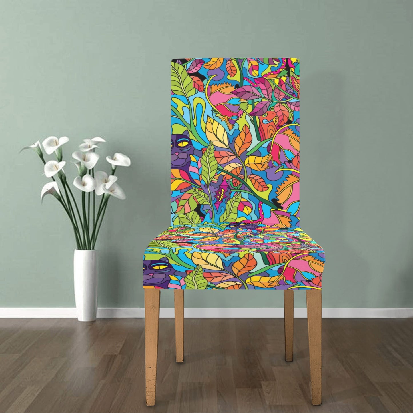 Trippy Print Design LKS301 Dining Chair Slipcover