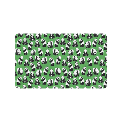 Panda Bear Pattern Themed Print Rubber Doormat