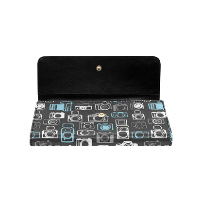 Camera Pattern Print Design 04 Women's Trifold Wallet
