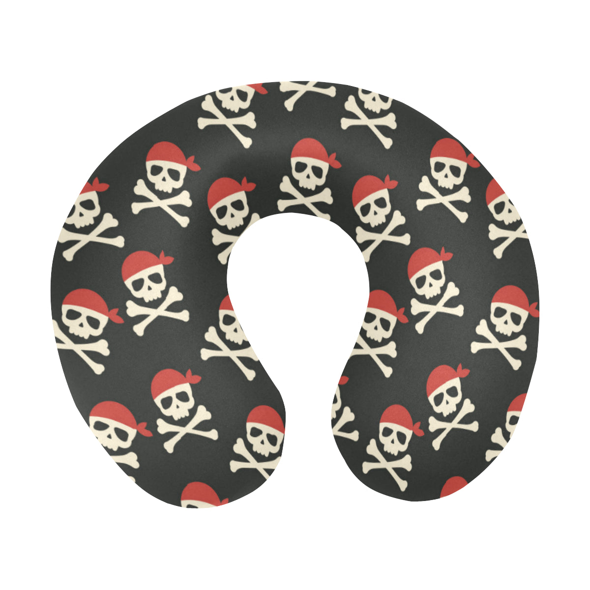 Pirate Pattern Print Design A04 U-Shaped Travel Neck Pillow