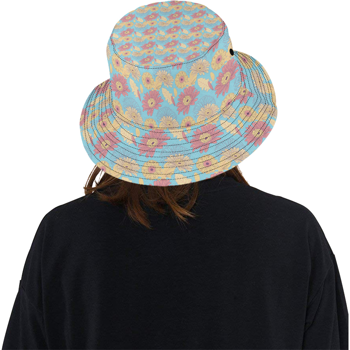 Gerberas Pattern Print Design GB04 Unisex Bucket Hat