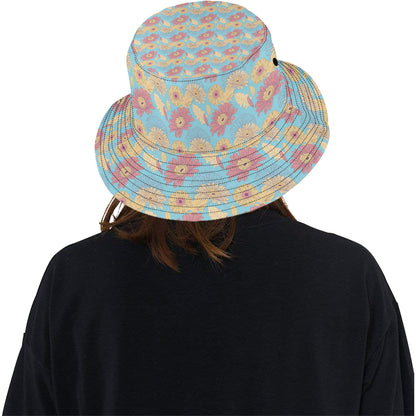 Gerberas Pattern Print Design GB04 Unisex Bucket Hat