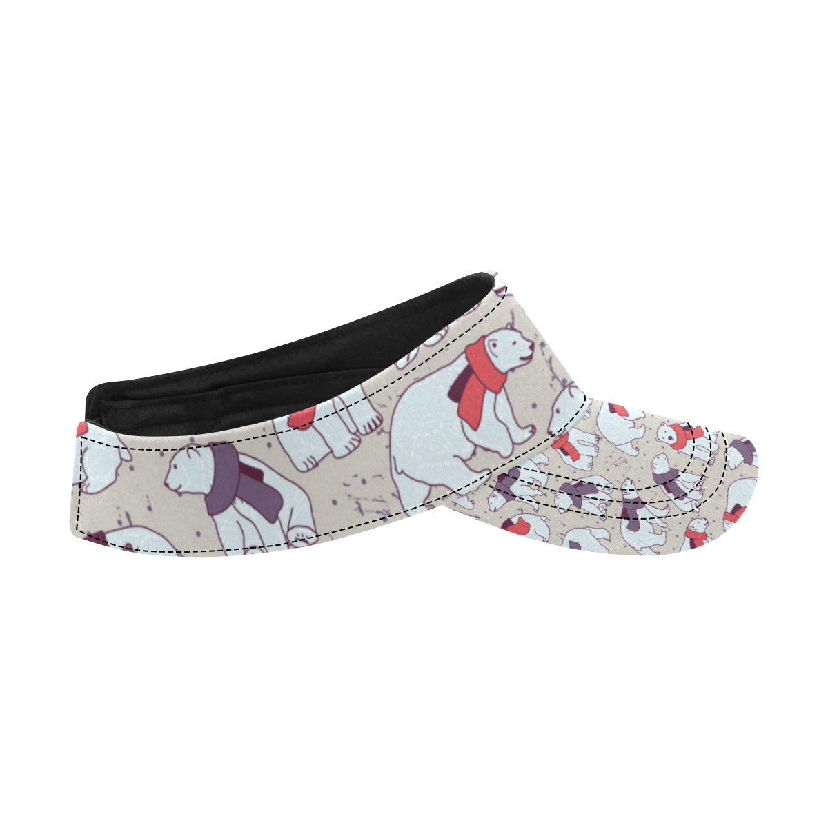 Polar Bear Pattern Print Design PB04 Unisex Sun Visor