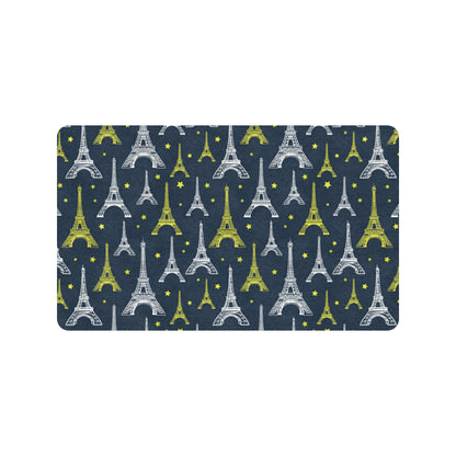 Eiffel Tower Star Print Rubber Doormat
