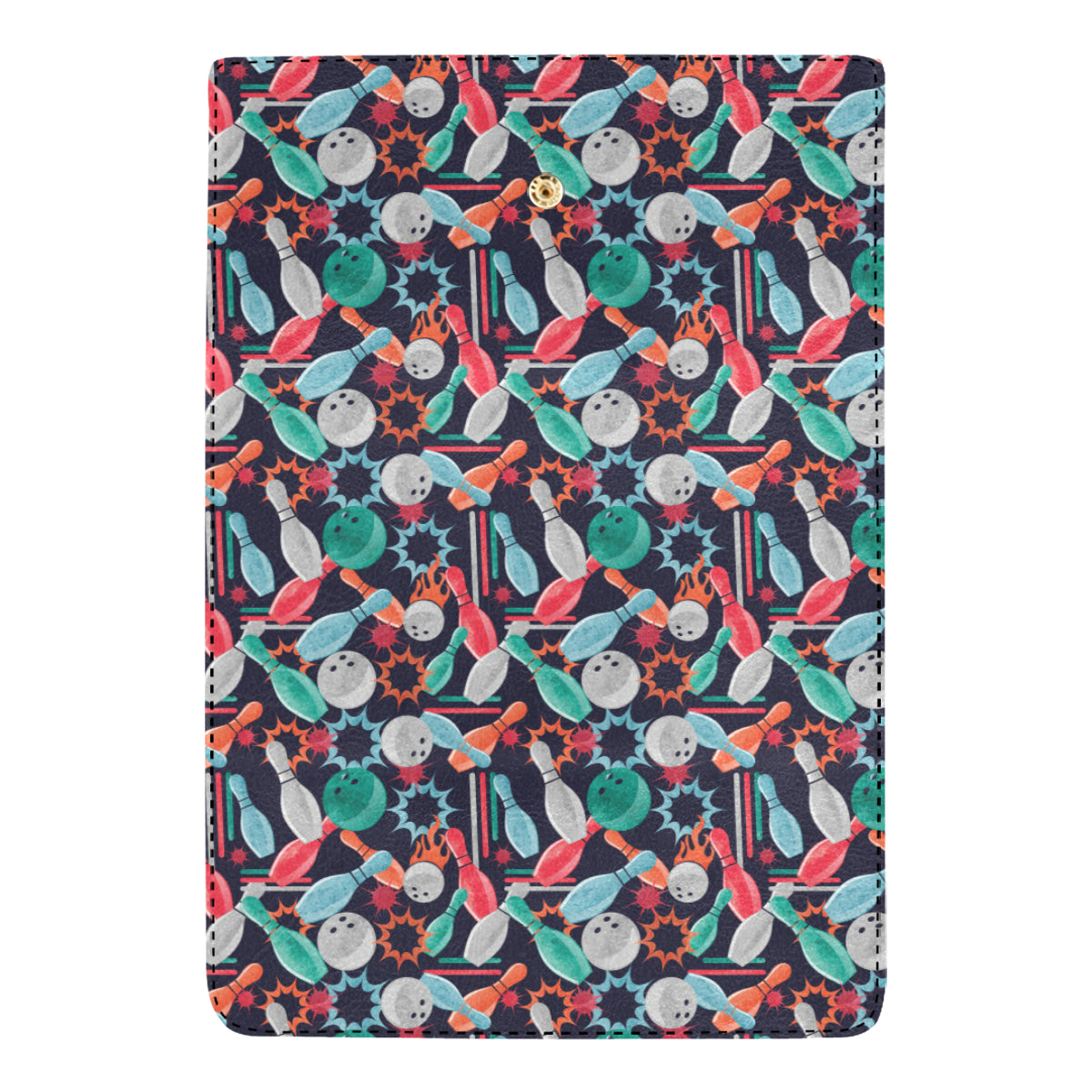 Bowling Pattern Print Design 08 Women's Trifold Wallet