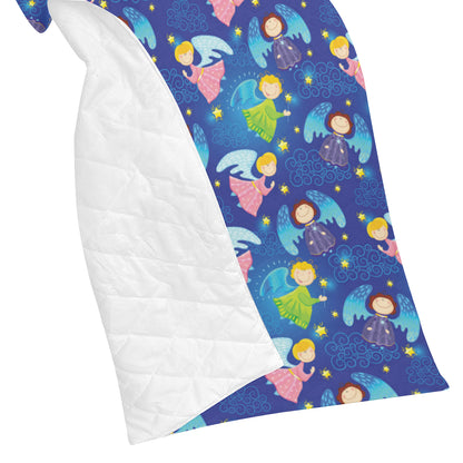 Angel Little Pattern Print Design 02 Premium Quilt