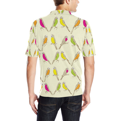 Parakeet Pattern Print Design A01 Men Polo Shirt