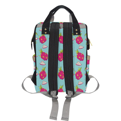 Dragonfruit Pattern Print Design DF01 Diaper Bag Backpack