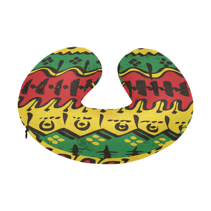 Rasta Pattern Print Design A01 U-Shaped Travel Neck Pillow