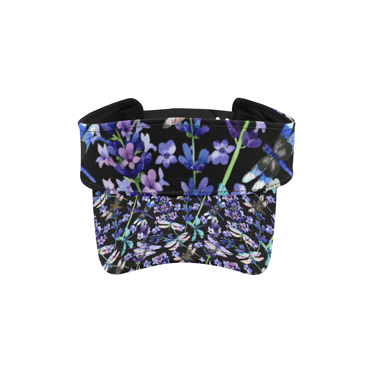Lavender Dragonfly Pattern Print Design LV03 Unisex Sun Visor
