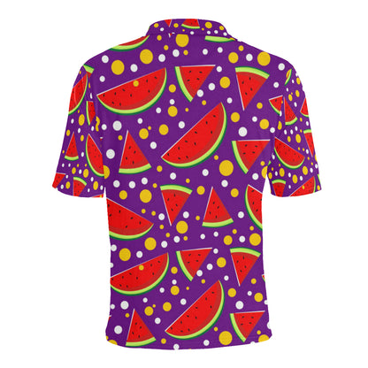 Watermelon Pattern Print Design WM010 Men Polo Shirt