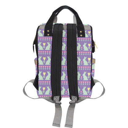 Rabbit Pattern Print Design RB01 Diaper Bag Backpack