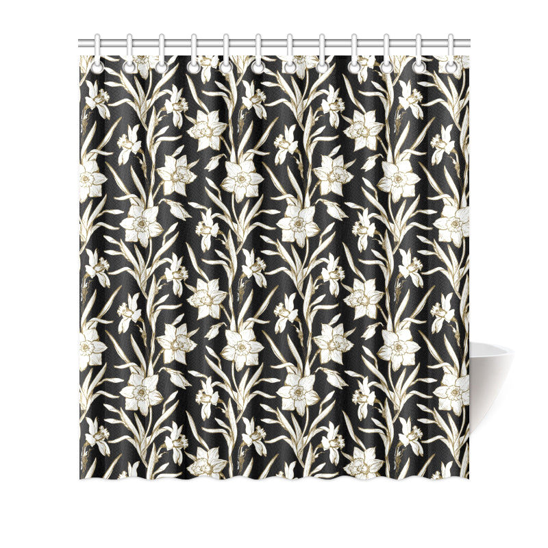Daffodils Pattern Print Design DF06 Shower Curtain