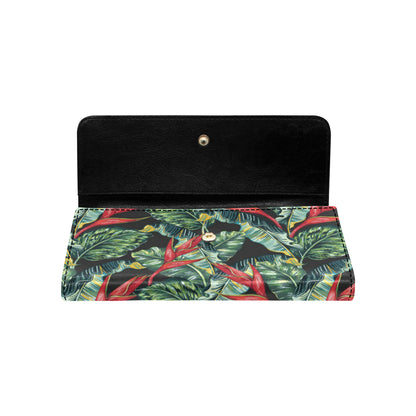 Bird Of Paradise Pattern Print Design BOP06 Women's Trifold Wallet